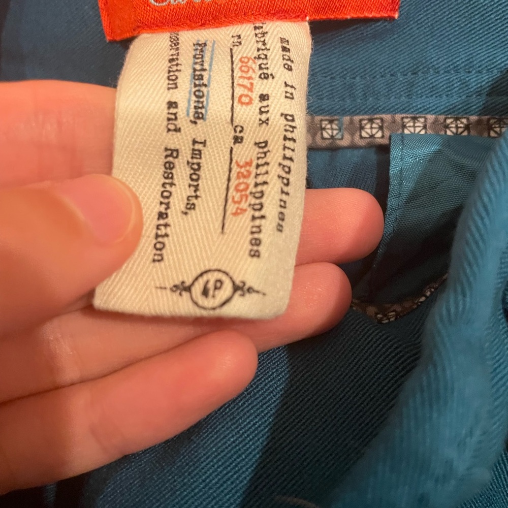 Anthropologie- Cartonnier Blue Aqua Wide Leg Capri Pants - Picture 5 of 5